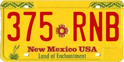 NM license plate 375RNB