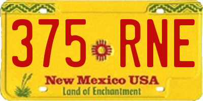 NM license plate 375RNE