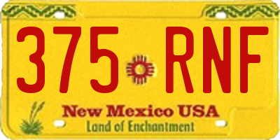 NM license plate 375RNF