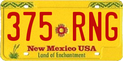 NM license plate 375RNG