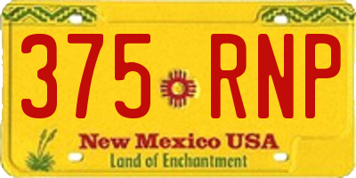 NM license plate 375RNP