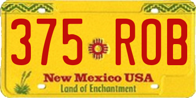 NM license plate 375ROB
