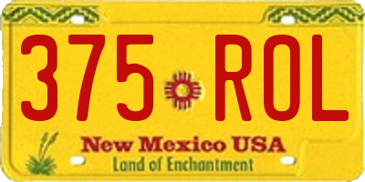 NM license plate 375ROL