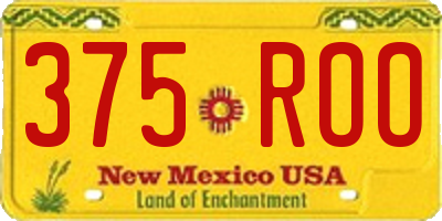 NM license plate 375ROO