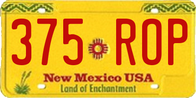 NM license plate 375ROP