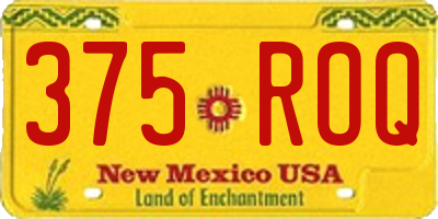 NM license plate 375ROQ