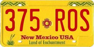 NM license plate 375ROS