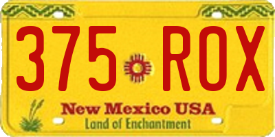 NM license plate 375ROX