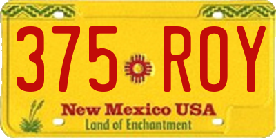 NM license plate 375ROY