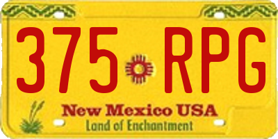 NM license plate 375RPG