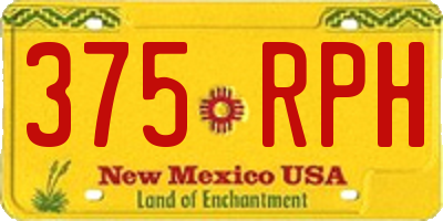 NM license plate 375RPH