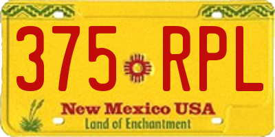NM license plate 375RPL