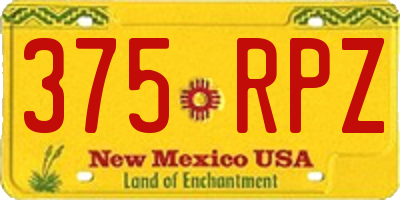 NM license plate 375RPZ