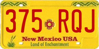 NM license plate 375RQJ