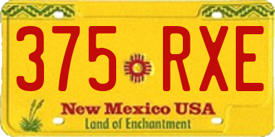 NM license plate 375RXE