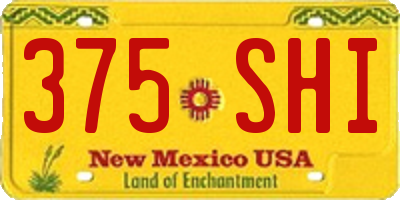 NM license plate 375SHI