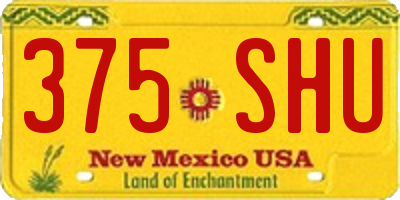 NM license plate 375SHU