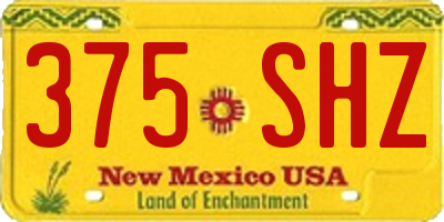 NM license plate 375SHZ