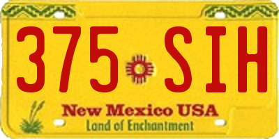 NM license plate 375SIH