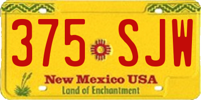 NM license plate 375SJW