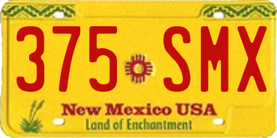 NM license plate 375SMX