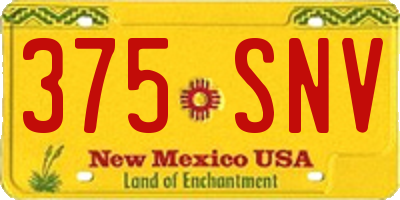 NM license plate 375SNV