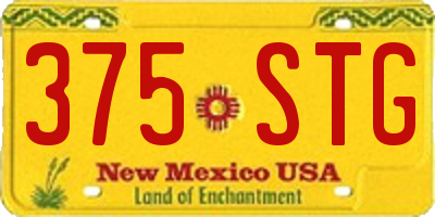 NM license plate 375STG