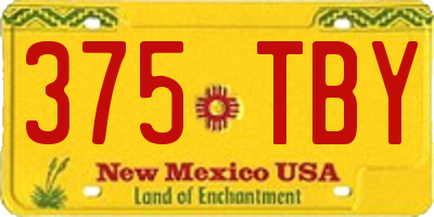 NM license plate 375TBY