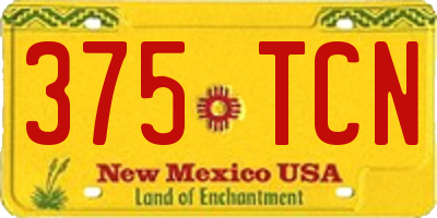 NM license plate 375TCN