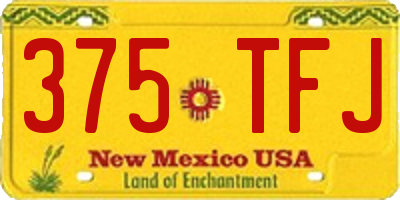 NM license plate 375TFJ
