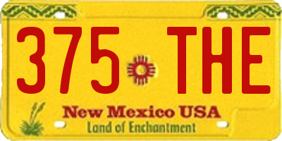 NM license plate 375THE