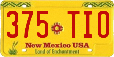NM license plate 375TIO