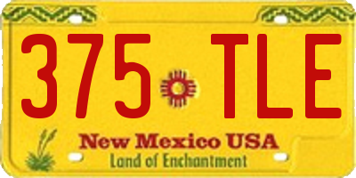 NM license plate 375TLE