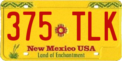 NM license plate 375TLK