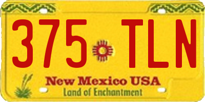 NM license plate 375TLN