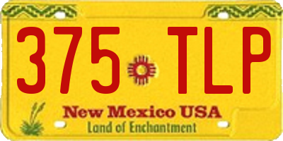 NM license plate 375TLP