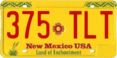 NM license plate 375TLT