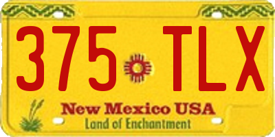 NM license plate 375TLX