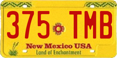 NM license plate 375TMB