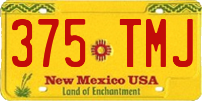 NM license plate 375TMJ