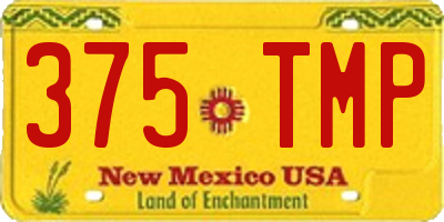 NM license plate 375TMP