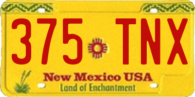 NM license plate 375TNX