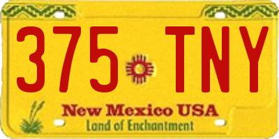 NM license plate 375TNY