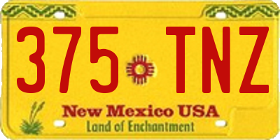 NM license plate 375TNZ