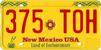 NM license plate 375TOH