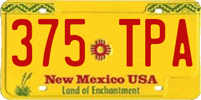 NM license plate 375TPA