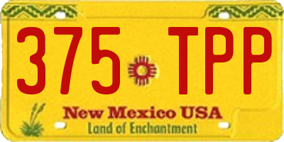 NM license plate 375TPP
