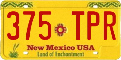 NM license plate 375TPR