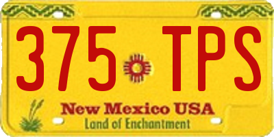 NM license plate 375TPS
