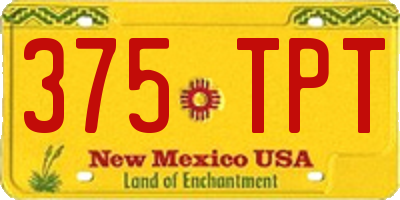 NM license plate 375TPT